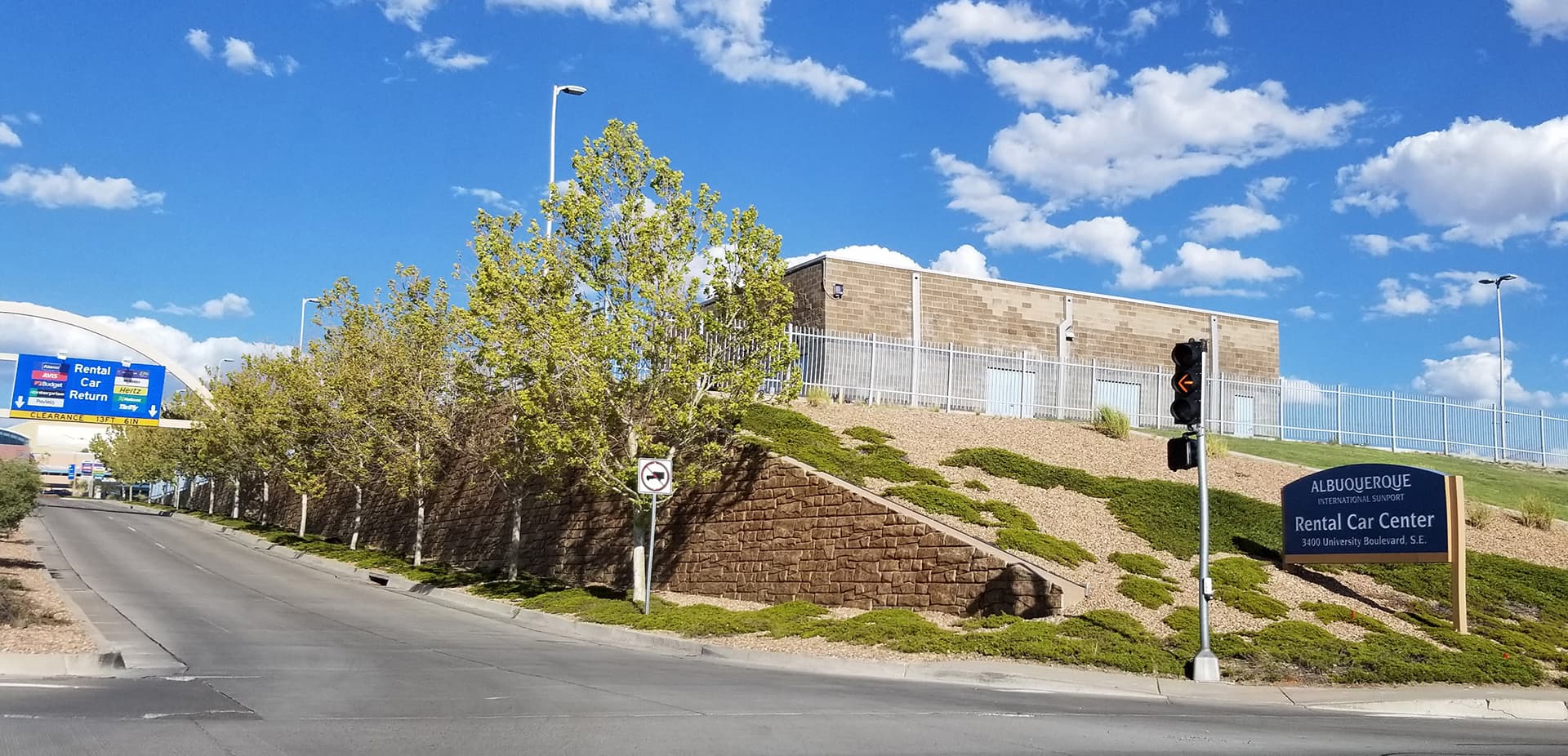 Rental Car Center Entrance from University